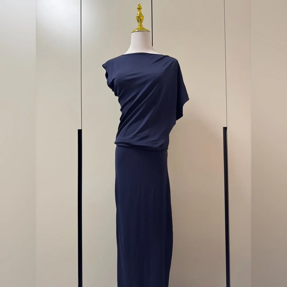 cult gaia Navy One-Shoulder Maxi Dress - Picture 5 of 8